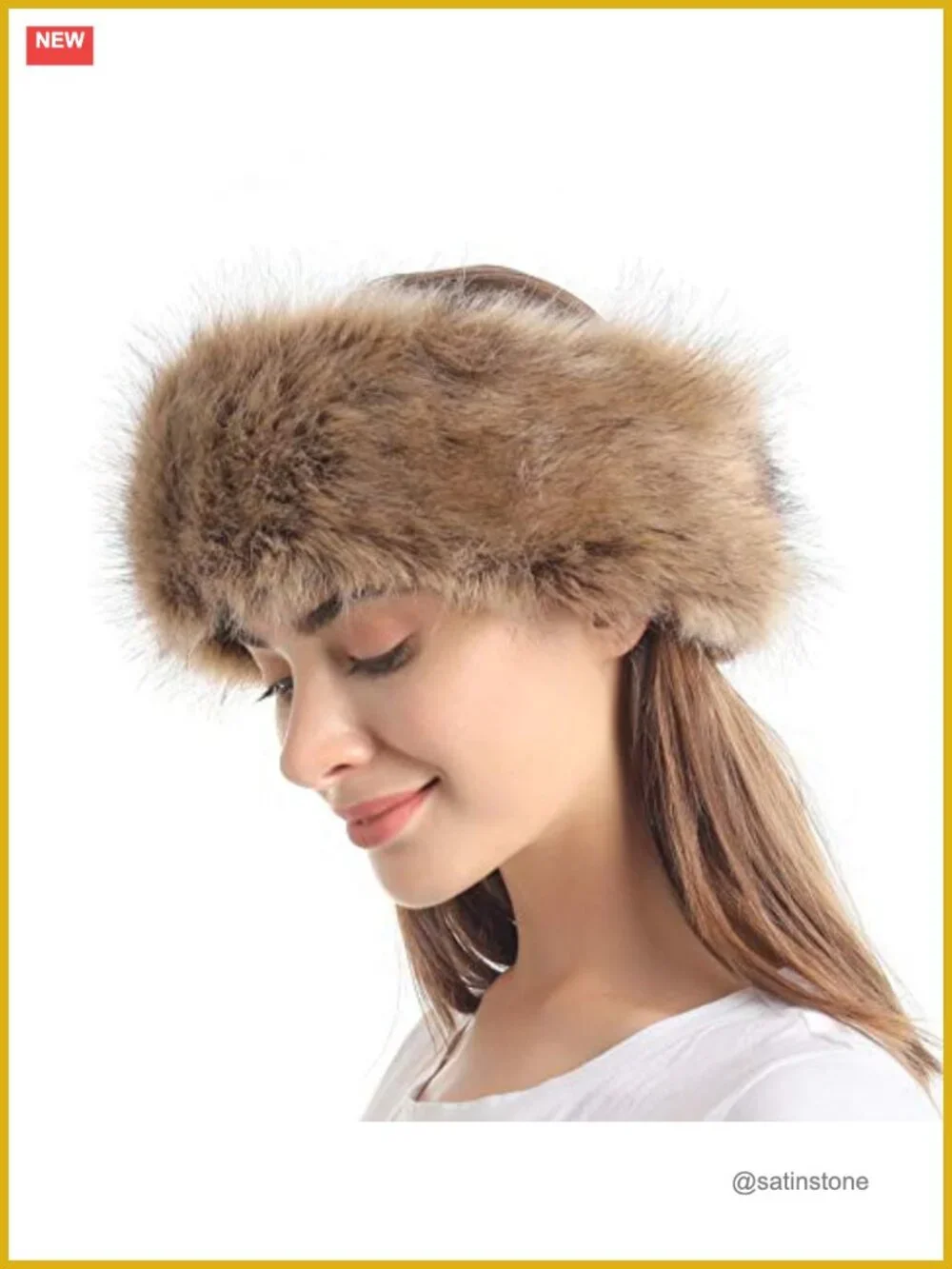 Faux Fur Headband with Stretch Winter Earmuff Women's Earwarmer